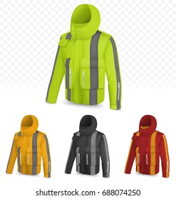 Reflective jacket isolated on transparent background