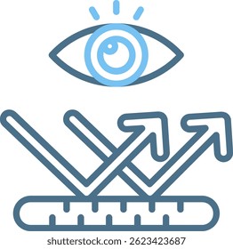 Reflective Line Two Colour Icon