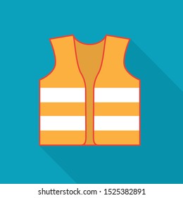 reflective safety vest icon- vector illustration