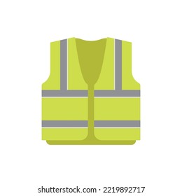 Reflective safety vest. Yellow safety clothes. Vector illustration