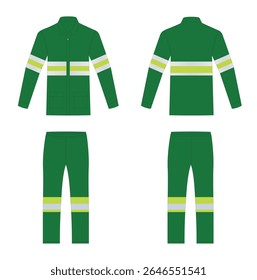Conjunto de uniforme superior e inferior reflexivo para guardas noturnos com camisa de manga longa e calças de carga em cinza, azul. Camisa de manga comprida e camiseta