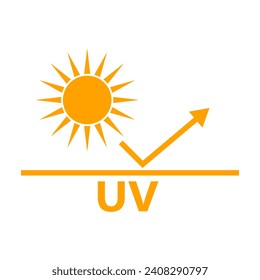 Reflective UV icon. Ultraviolet. Vector.