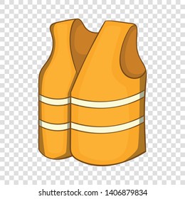 Reflective vest icon. Cartoon illustration of reflective vest vector icon for web design