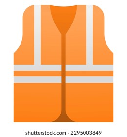 reflective vest icon, simple flat gradient icon