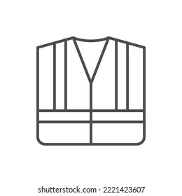 Reflective vest line outline icon