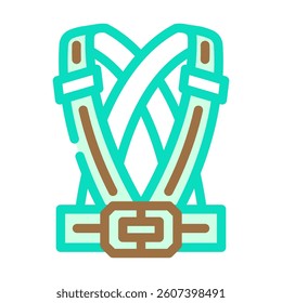 reflective vest running accessories color icon vector. reflective vest running accessories sign. isolated symbol illustration
