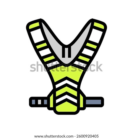 reflective vest running accessories color icon vector. reflective vest running accessories sign. isolated symbol illustration