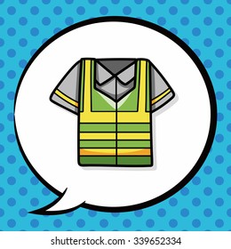 Reflective vests doodle, speech bubble