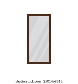 Espejo de pared reflectante sobre un fondo blanco liso en un entorno moderno