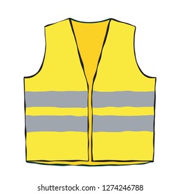 Reflective yellow vest