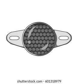 Reflector for cyclists. Icon for better visibility on the road.Cyclist outfit single icon in monochrome style vector symbol stock illustration.