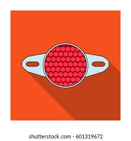 Reflector for cyclists. Icon for better visibility on the road.Cyclist outfit single icon in flat style vector symbol stock illustration.