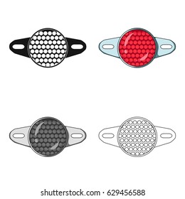 Reflector for cyclists. Icon for better visibility on the road.Cyclist outfit single icon in cartoon style vector symbol stock illustration.