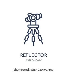 Reflector icon. Reflector linear symbol design from Astronomy collection.