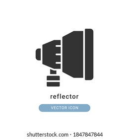 Reflector Icon Vector Illustration. Reflector Icon Glyph Design.