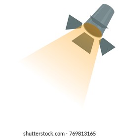 Reflector light isolated vector illustration