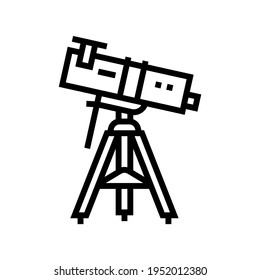 Reflektor Planetarium Linie Symbol Vektorgrafik. Reflektor-Planetarium-Schild. isoliertes Kontursymbol