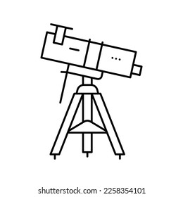 reflector planetarium line icon vector. reflector planetarium sign. isolated contour symbol black illustration