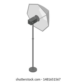 Reflector spotlight icon. Isometric of reflector spotlight vector icon for web design isolated on white background