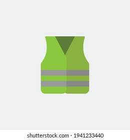 reflector vest vector icon jacket personal protective equipment