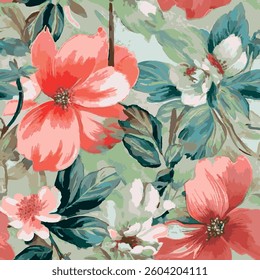 reflects an elegant design inspired by nature, full of flowers and leaves