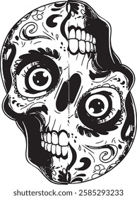 Reflects skull face art design