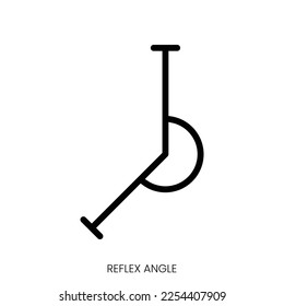 icono de ángulo de reflejo. Diseño De Estilo De Arte De Línea Aislado En Fondo Blanco