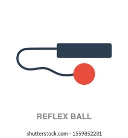 Reflex ball flat icon on white transparent background. You can be used reflex ball icon for several purposes.