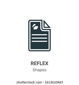 Reflex glyph icon vector on white background. Flat vector reflex icon symbol sign from modern shapes collection for mobile concept and web apps design.