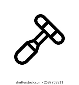 Reflex hammer. Editable stroke vector icon.