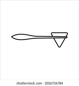 Reflex hammer graphic icon. Reflex hammer sign isolated on white background. Symbol medicine. Vector illustration