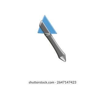ícone de martelo reflexo renderização de ilustração 3d