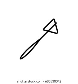 reflex hammer icon black on white background