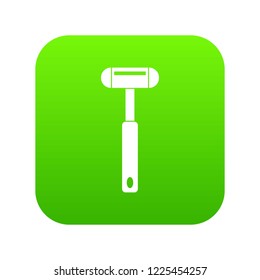 Reflex hammer icon digital green for any design isolated on white vector illustration