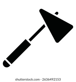reflex hammer icon Flat outline fill black and white