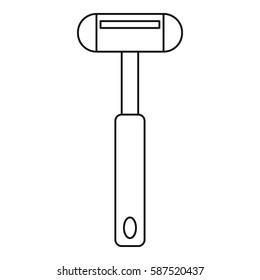Reflex hammer icon. Outline illustration of reflex hammer vector icon for web