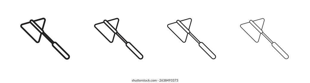 Reflex hammer icon Outline sign symbol set