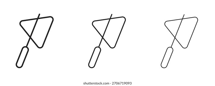 ícone de martelo reflexo com estilo de contorno, projetos de ilustração vetorial