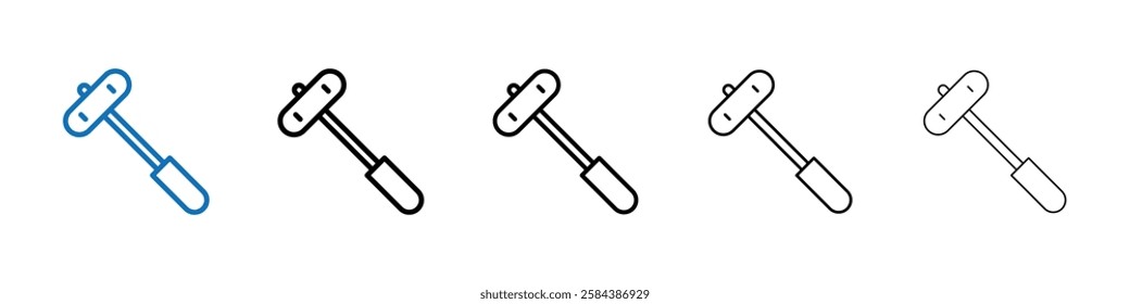 Reflex hammer icon Outline vector logo for web ui