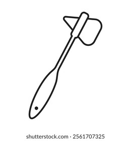 Reflex hammer icon Simple thin line flat symbol