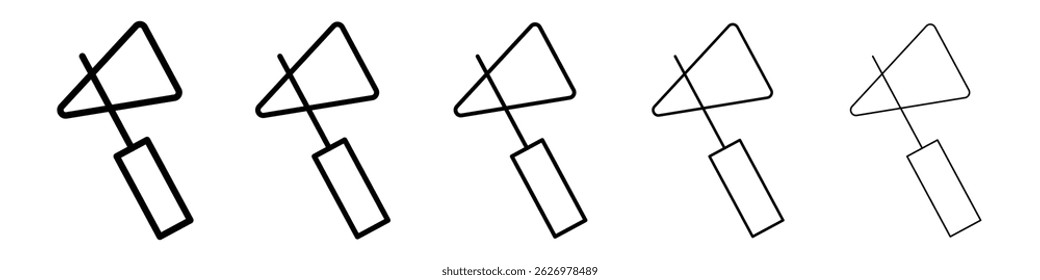 reflex hammer icon Simple thin line flat symbol