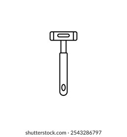 Reflex hammer icon symbol collection on white background.