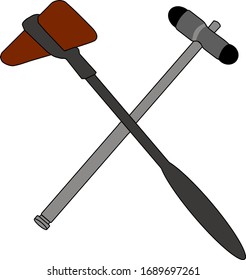 reflex hammer medical vector for facing virus outbreak 