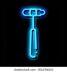 Reflex Hammer neon light sign vector. Glowing bright icon Reflex Hammer sign. transparent symbol illustration
