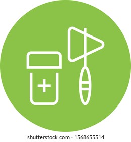 Reflex Hammer Pill Bottle Outline Icon