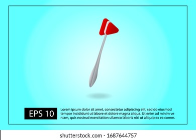 Reflex hammer vector, used for Neurological Examination