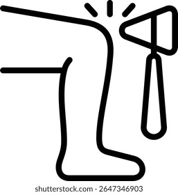 ícone de reflexo ilustração design com contorno, isso não é feito a partir de qualquer geração de AI