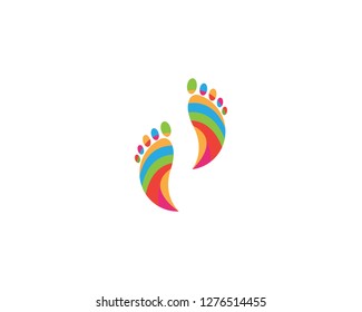 Reflexology foot icon vector illustration