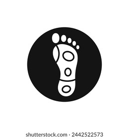 Reflexology and foot massage vector icon