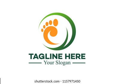 reflexology logo concept and template